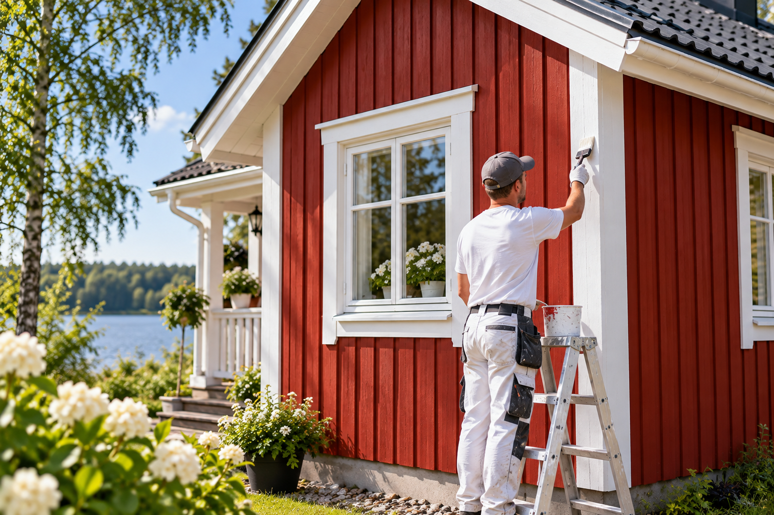 Mökin ulkomaalaus Imatralla ja Lappeenrannassa