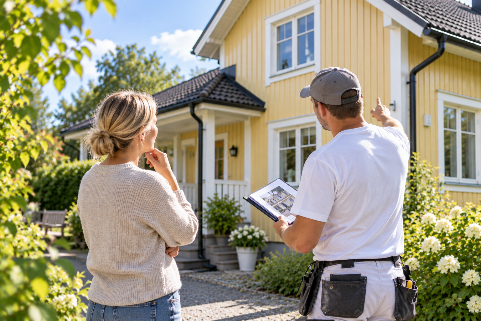 Ulkomaalauksen suunnittelu talolle Helsingissä